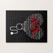Love Nurse Heartbeat In Heart Nursing Puzzle (Horizontal)
