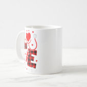 Love Nurse Life Valentine Day Leopard Plaid Red He Kaffeetasse (Vorderseite Links)