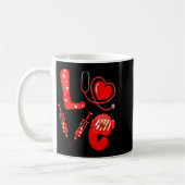 Love Nurse Stethoscope Syringe Happy Valentines D  Kaffeetasse (Links)