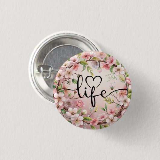 Love of life quote button (Vorne & Hinten)