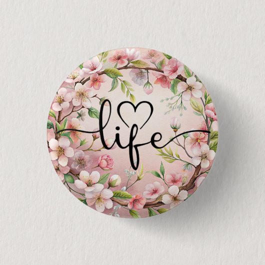 Love of life quote button (Vorderseite)