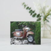 Love Old Scooter Foto Postcard Postkarte (Stehend Vorderseite)