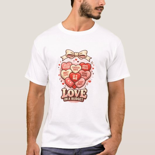 Love On A Budget Coquette Valentine Tee | Bow + Co (Vorderseite)