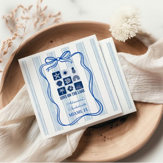 Love on the Lake Bachelorette Bash Serviette