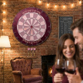 Love On The Line Pink Marble Romantic Couple’s Dartscheibe
