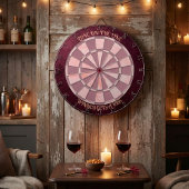 Love On The Line Pink Marble Romantic Couple’s Dartscheibe