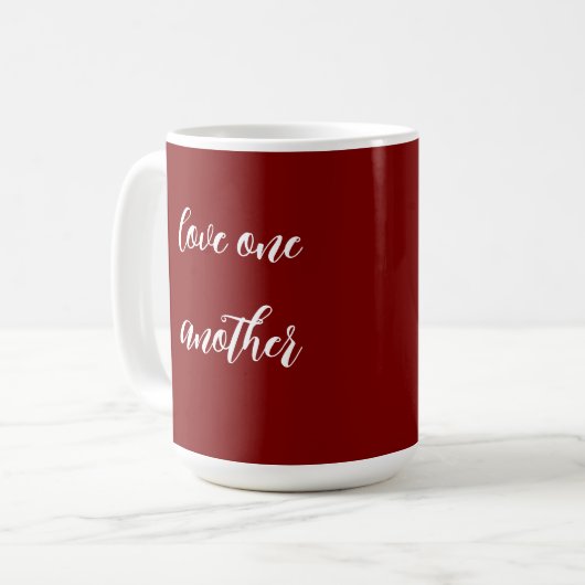 Love one another coffee mug kaffeetasse (Vorderseite Links)