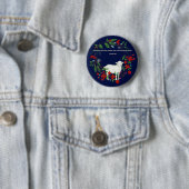 Love One Another | Lamb & Floral Christian Button (Beispiel)