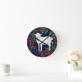 Love One Another | Lamb & Floral Wall Clock Runde Wanduhr (Zuhause)