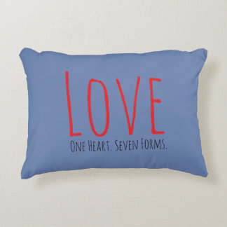 Love - One Heart. Seven Forms Accent Pillow Dekokissen