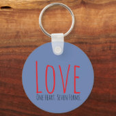 Love - One Heart. Seven Forms Acrylic Keychain Schlüsselanhänger (Vorderseite)