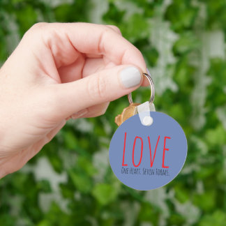 Love - One Heart. Seven Forms Acrylic Keychain Schlüsselanhänger