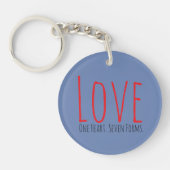 Love - One Heart. Seven Forms Acrylic Keychain Schlüsselanhänger (Vorderseite)
