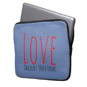 Love - One Heart. Seven Forms Electronics Bag Laptopschutzhülle (Vorderseite Links)