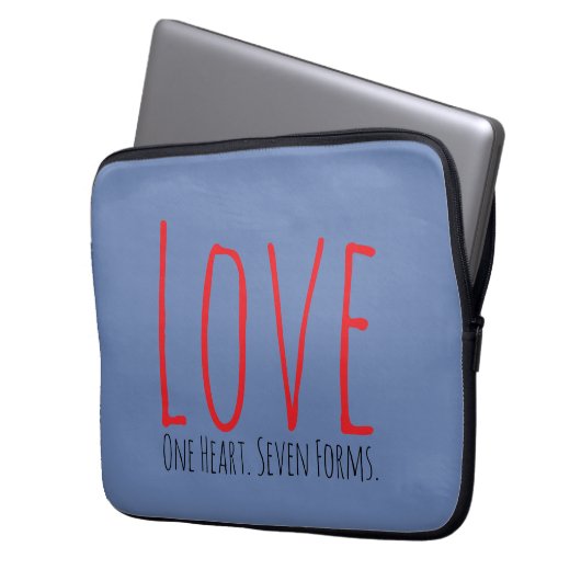 Love - One Heart. Seven Forms Electronics Bag Laptopschutzhülle (Vorderseite Links)