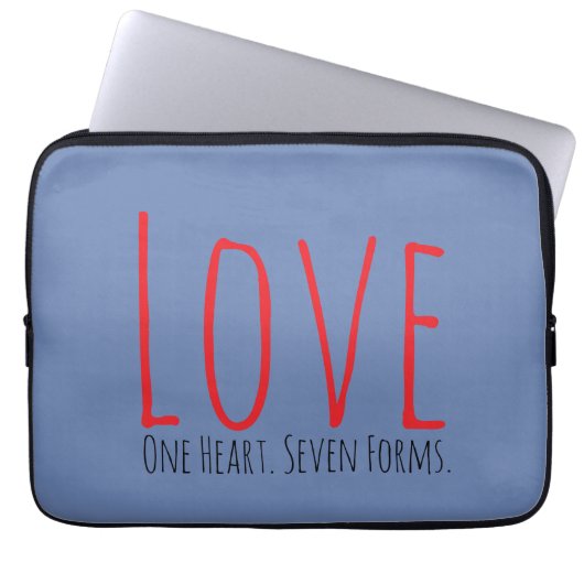 Love - One Heart. Seven Forms Electronics Bag Laptopschutzhülle (Vorderseite)