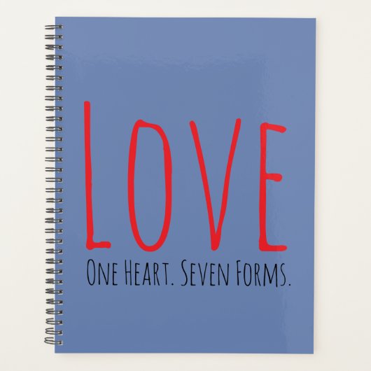 Love - One Heart. Seven Forms Planner Planer (Vorderseite)