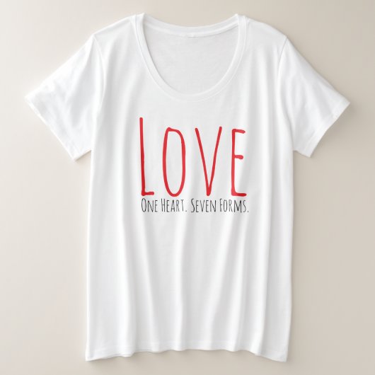 Love - One Heart. Seven Forms T-Shirt (Design vorne)