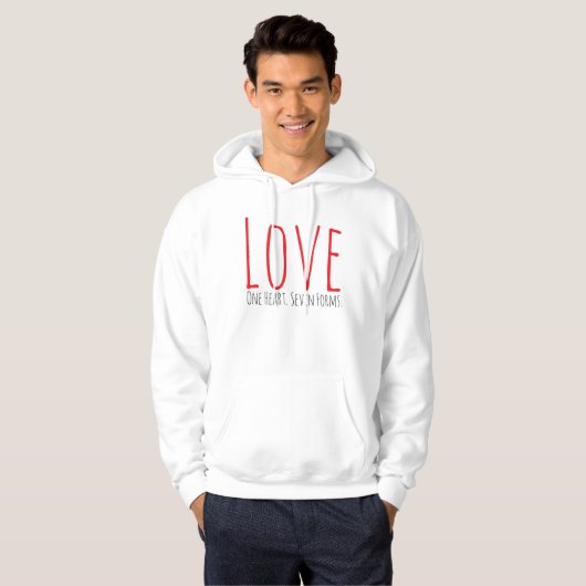 Love - One Heart. Seven Forms T-Shirt Hoodie (Vorne ganz)