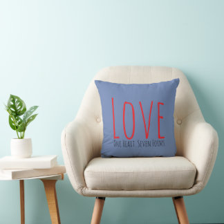 Love - One Heart. Seven Forms Throw Pillow Kissen