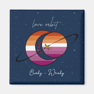 Love Orbit Universum Sonne & Mond Sonnenuntergang Magnet