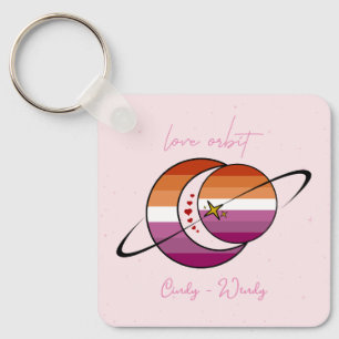 Love Orbit Universum Sonne & Mond Sonnenuntergang Schlüsselanhänger