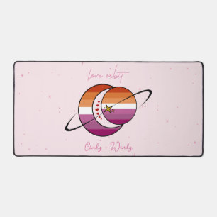 Love Orbit Universum Sonne & Mond Sonnenuntergang Schreibtischunterlage