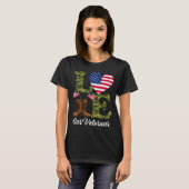 Love Our Veterans Usa Flag Heart Patriotic Army Mi T-Shirt (Vorne ganz)