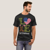Love Our Veterans Usa Flag Heart Patriotic Army Mi T-Shirt (Vorne ganz)