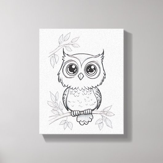 Love Owl Stretched Canvas Print Leinwanddruck (Vorderseite)