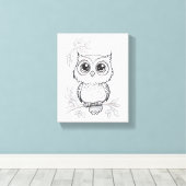 Love Owl Stretched Canvas Print Leinwanddruck (Insitu (Holzboden))