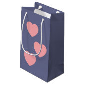 Love Owls Valentines Kleine Geschenktüte (Rückseite Schrägansicht)