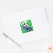 LOVE × PANDA - Custom Quadratischer Aufkleber (Umschlag)