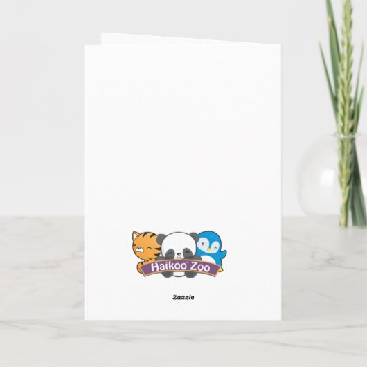 Love Panda Grußkarte Karte (Rückseite)