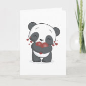 Love Panda Grußkarte Karte (Vorderseite)