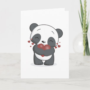 Love Panda Grußkarte Karte