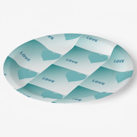 Love. Pappteller (Schrägansicht)