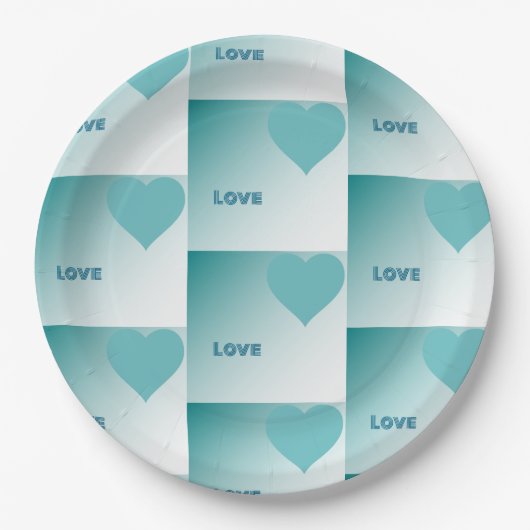 Love. Pappteller (Vorderseite)