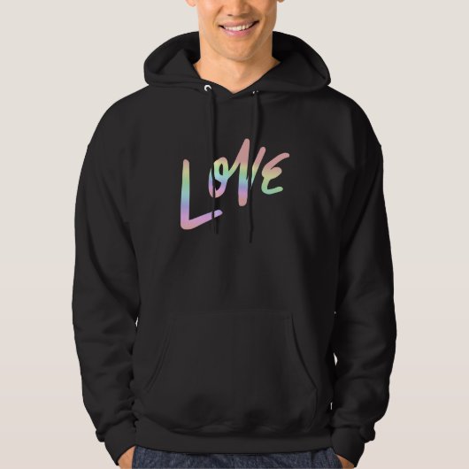 Love Pastel Rainbow Love Cool Hoodie (Vorderseite)