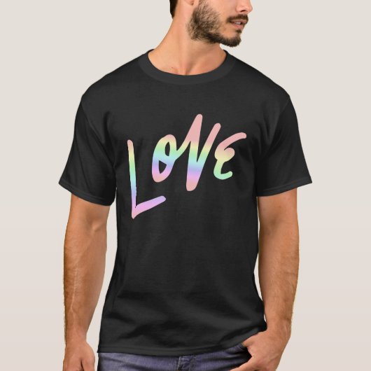 Love Pastel Rainbow Love Cool T-Shirt (Vorderseite)