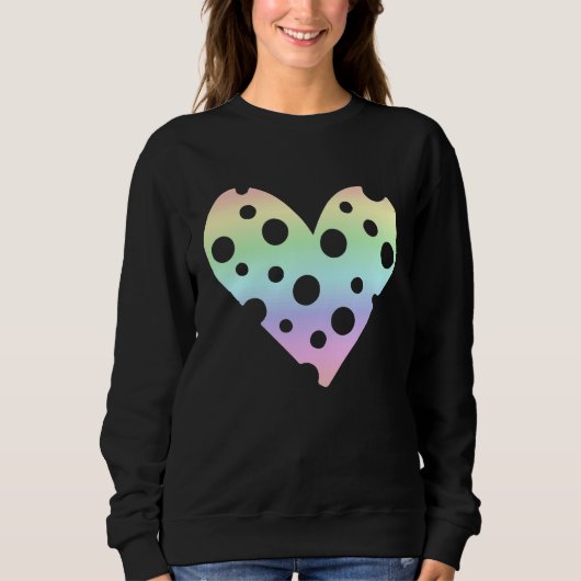 Love Pastel Rainbow Love Heart Sweatshirt (Vorderseite)