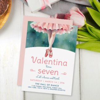 Love Pastel Tutu Ballerina Tanz Girl Einladung