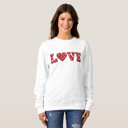 LOVE Patchwork-Sweatshirt Sweatshirt (Vorne ganz)