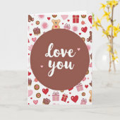 Love Pattern Heartfelt Card Karte (Gelbe Blume)