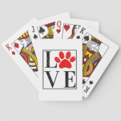LOVE PAW PRINT DOG OWNER PET LOVER SPIELKARTEN (Rückseite)