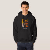 Love PE Teacher Life Turkey Teacher Thanksgiving D Hoodie (Vorne ganz)