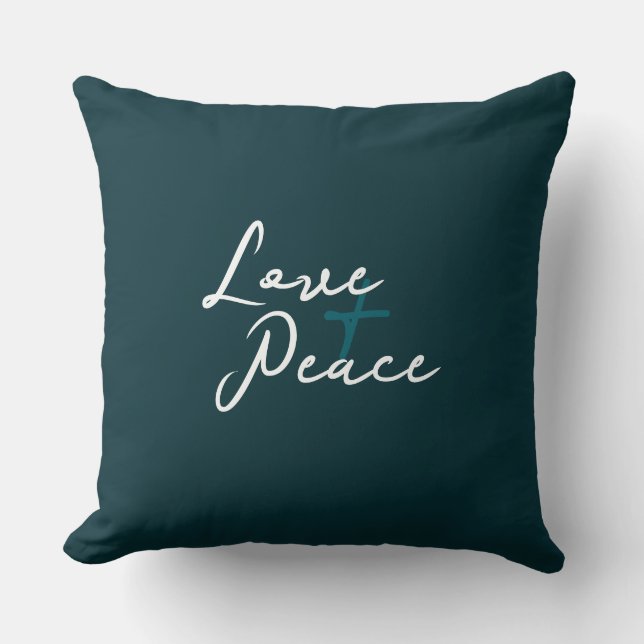 Love & Peace Accent Pillow Kissen (Vorderseite)