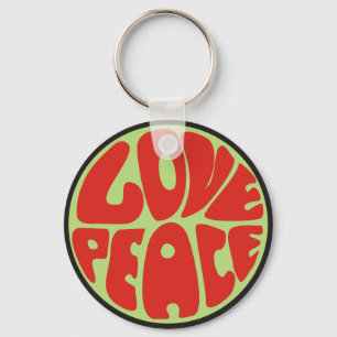 love peace Hippie Spruch Schlüsselanhänger