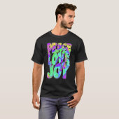 Love Peace Joy Hippie Tie Dye Batik Style T-Shirt (Vorne ganz)
