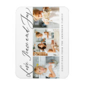 Love Peace & Joy Modern Chic Foto Holiday Magnet (Vertikal)